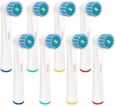 Multi-Pack Electric Toothbrush Head Replacements Compatible with Oral B Braun, Round Heads & Soft Bristles