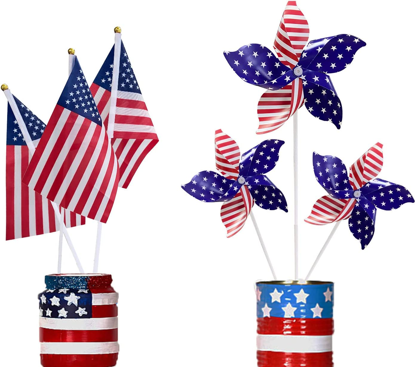 Patriotic Pinwheels Red White and Blue Decorations 