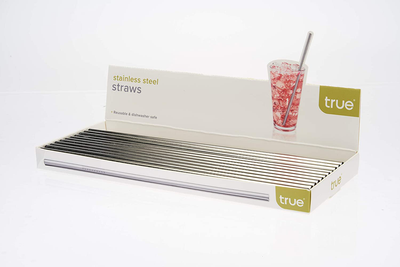 True Stainless Steel Straw, One Size, Silver