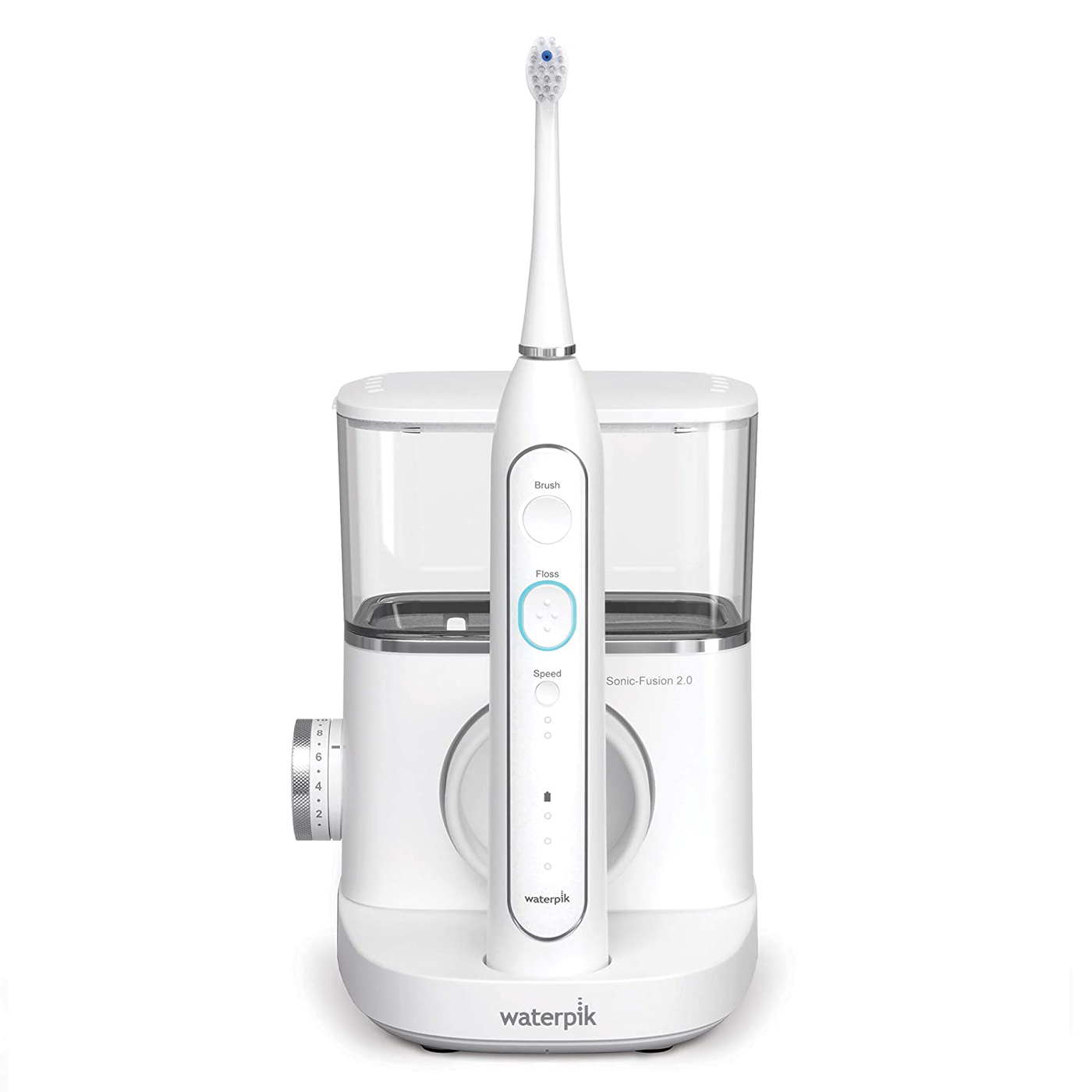 Waterpik Sonic-Fusion 2.0 Professional Flossing Toothbrush, Electric Toothbrush and Water Flosser Combo In One, White