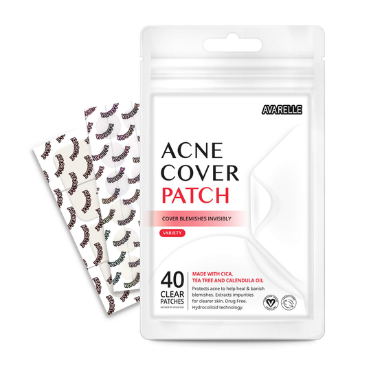 Avarelle Acne Pimple Patch (40 Count) Absorbing Hydrocolloid Spot Treatment with Tea Tree Oil, Calendula Oil and Cica, Certified Vegan, Cruelty Free (VARIETY / 40 COUNT)