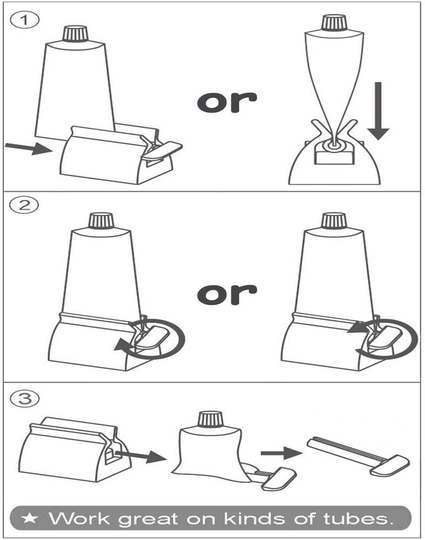 XYKEEY Toothpaste Tube Squeezer - Set of 2 Toothpaste Squeezer Rollers, Metal Toothpaste Tube Wringer Seat Holder Stand (Stainless Steel)