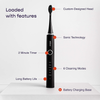 Premium Electric Toothbrush: 3 Replacement Heads, Travel Toothbrushes, Electric Toothbrush, Battery Toothbrush