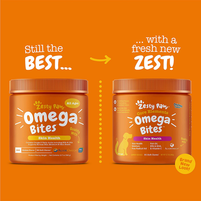 Omega 3 Alaskan Fish Oil Chew Treats for Dogs, with AlaskOmega for EPA & DHA Fatty Acids - Itch Free Skin - Hip & Joint Support + Heart & Brain Health