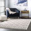 nuLOOM Ansley Soft Lattice Textured Tassel Area Rug, 4' x 6', Beige