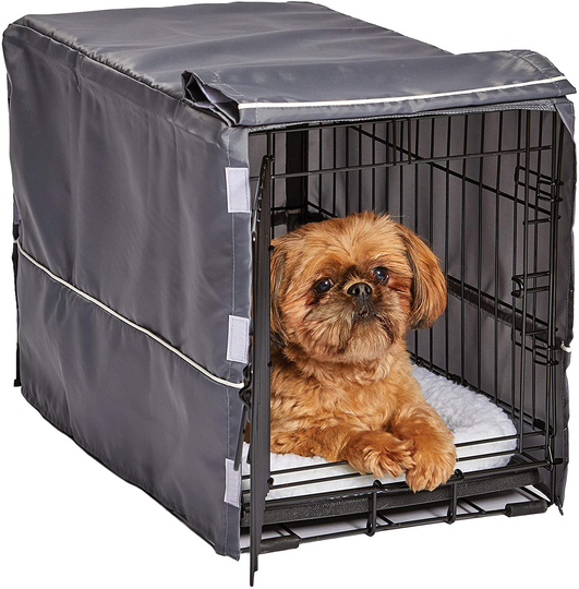 Polyester Pet Crate Cover with Velcro Closure and Hook & Loop Tabs