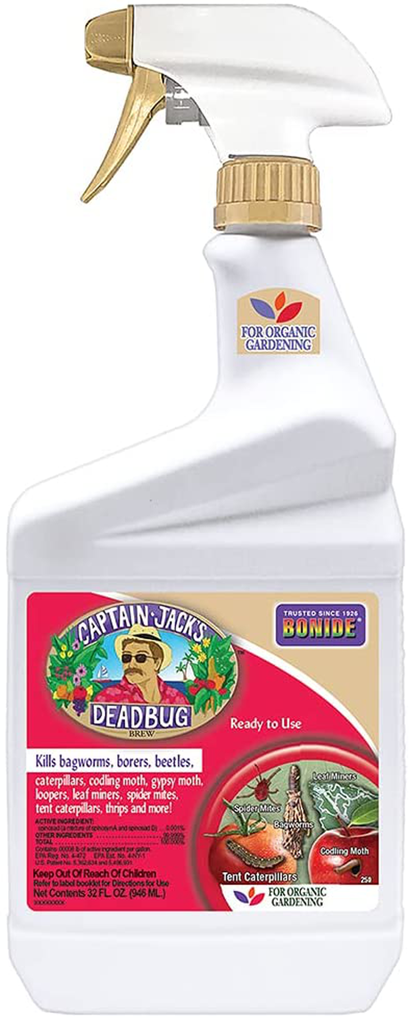 Bonide (BND250) - Captain Jack's Dead Bug Brew, Ready to Use Insecticide/Pesticide (32 oz.),natural