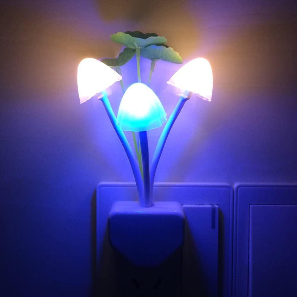3 Pack LED Mushroom Night Light, Color Changing Nightlight
