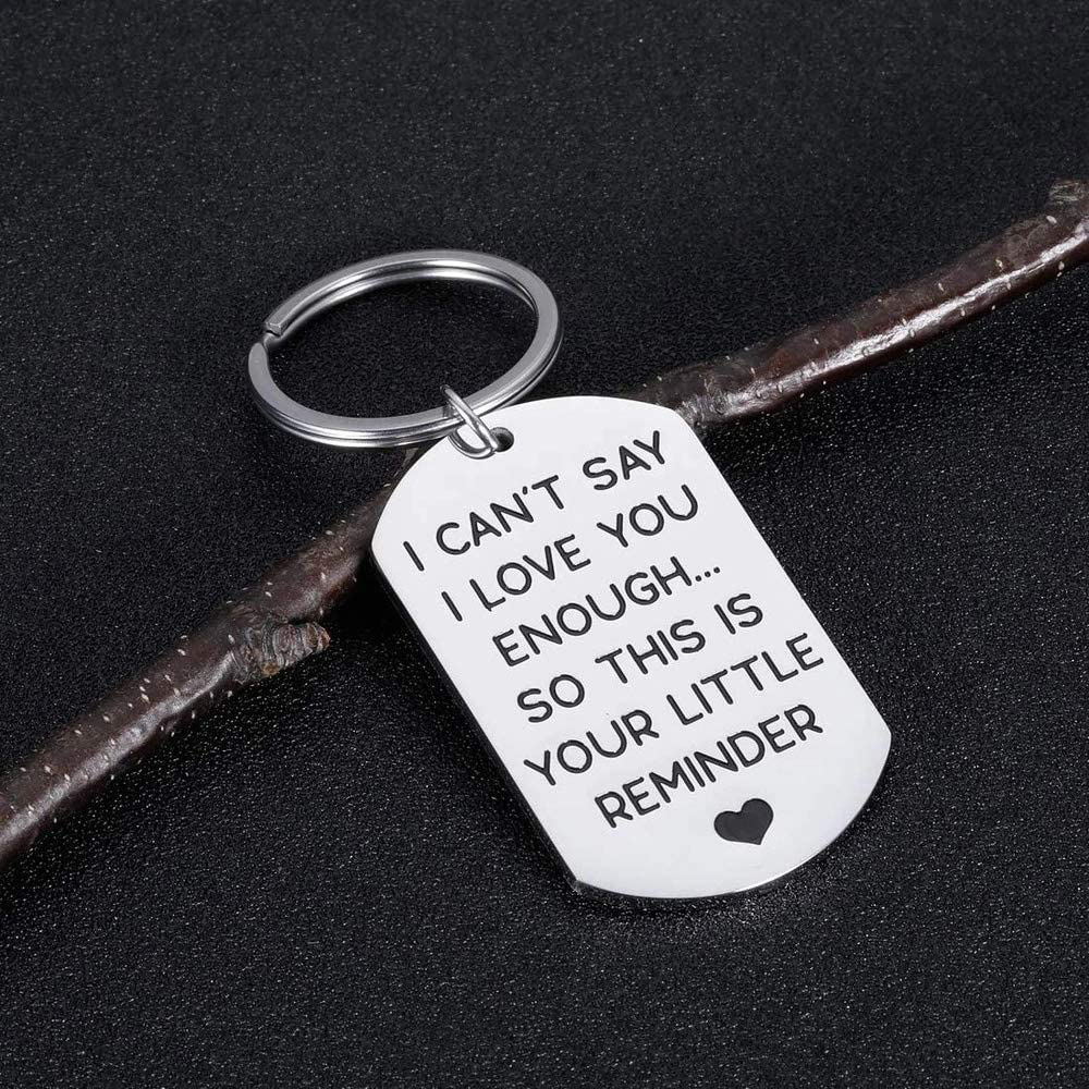 GYCharmingday Valentines Day Gift Friend Keychain I Love You Enough Husband Wife Anniversary Birthday Wedding Gift for Friend