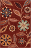 Maples Rugs Reggie Floral Kitchen Rugs Non Skid Accent Area Carpet [Made in USA], 2'6 x 3'10, Merlot