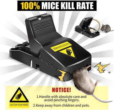 Mouse Trap, Small Rat Traps That Work, Best Humane Mouse Snap Traps No See Kill Mice Traps Mouse Killer with Detachable Bait Cup Safe and Effective Mouse Catcher for Home House Indoor Outdoor-12PCS