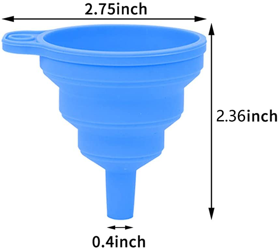 Collapsible Silicone Funnel, Flexible Foldable Funnel for Oil Food and Water Bottle Liquid Transfer Food Grade Kitchen Gadgets