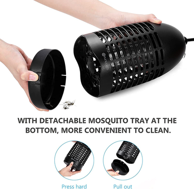 YUNLIGHTS Electric Fly Killer, 7w Plug-in Fly Traps Mosquito Bug Zapper with Hanging Hook, Powerful Flying Insect Trap Mosquito Killer Lamp for Home Indoor Outdoors