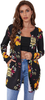 Milumia Women's Floral Print Open Front Blazer Jacket Cardigan Outerwear with Pocket