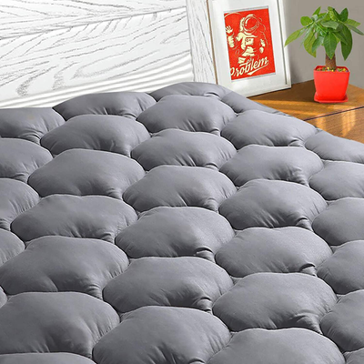 TEXARTIST Full XL Mattress Pad Cover Cooling Mattress Topper Pillow Top Mattress Cover Quilted Fitted Mattress Protector with 8-21 Inch Deep Pocket(Full XL, Grey)
