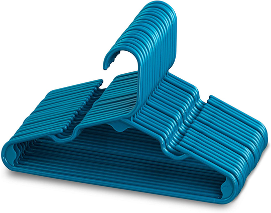 Sharpty Children's Hangers Plastic, Kids Hangers Ideal for Everyday Standard Use, Baby Hangers Kids (Pink, 60 Pack)