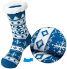 2 Pack Christmas Fuzzy Ripple Slipper Socks Red and Blue