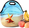 icolor Blue Sea Star Neoprene Lunch Bag Insulated Lunchbox Thermal Lunch Tote Bag Water Resistant Lunch Box & Food Container Travel, Work Food Storage Cooler Kids YLB-N35