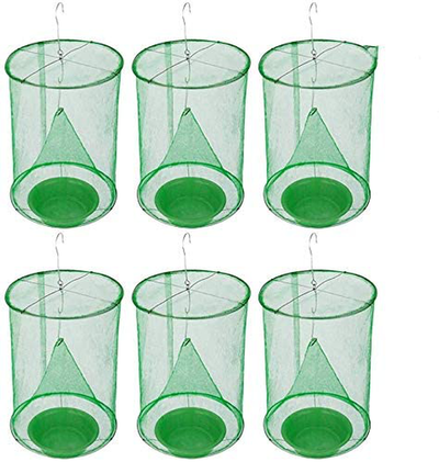 4, 6 or 8 Pack Outdoor Ranch Fly Trap, Hanging Disposable Stable Fly Traps Cages