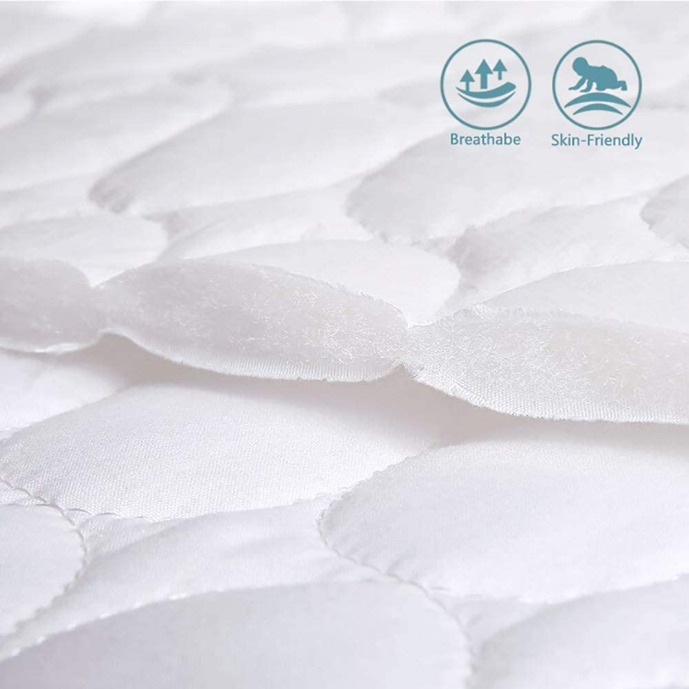 Bedecor Quilted Fitted Mattress Pad Super Water Absorption Deep Pocket to 18 Inches - Full