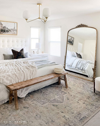 Loloi II Hathaway HTH-05 Printed Steel Ivory Vintage Distressed Oriental Area Rug 2'-0" x 5'-0"