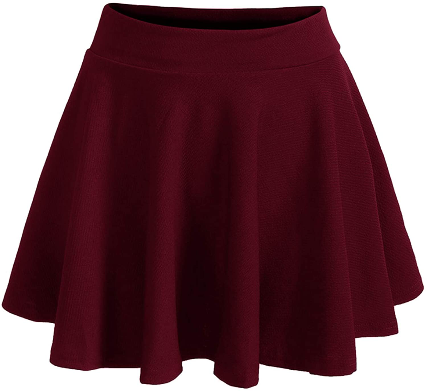 Romwe Women's Plus Size Stretchy Elastic Waist Flared Casual Mini Skater Skirt