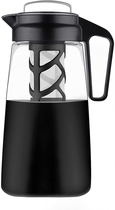 Cold Brew Coffee Maker, Iced Coffee Maker Tea Brewer Leak-Proof with Removable Mesh Filter for Iced Coffee Cold Brew Tea, 2 L (68 oz)