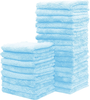 24 Pack Kitchen Dishcloths - Does Not Shed Fluff - No Odor Reusable Dish Towels, Premium Dish Cloths, Super Absorbent Coral Fleece Cleaning Cloths, Nonstick Oil Washable Fast Drying (Aquamarine)
