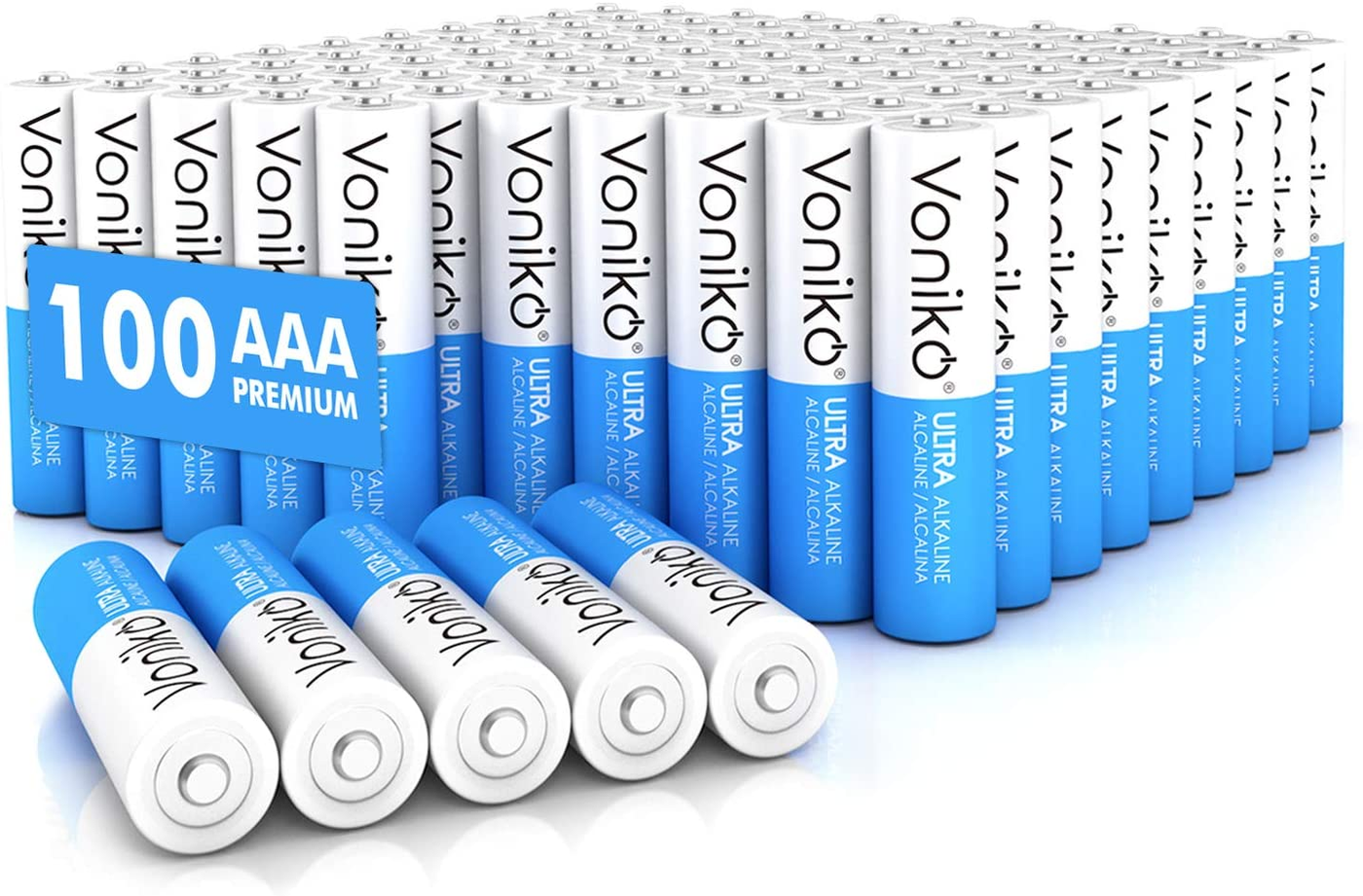 Premium Grade AAA Batteries - 24/48/100 Packs - Alkaline - Ultra Long-Lasting - 10-Year Shelf Life