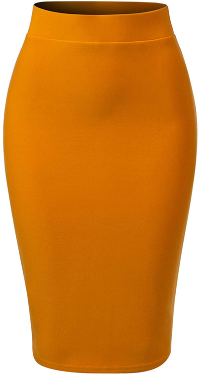 MixMatchy Women's Casual Classic Bodycon Pencil Skirt