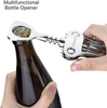 Wine Opener, Zinc Alloy Premium Wing Corkscrew Wine Bottle Opener with Multifunctional Bottles Opener, Upgrade - Green