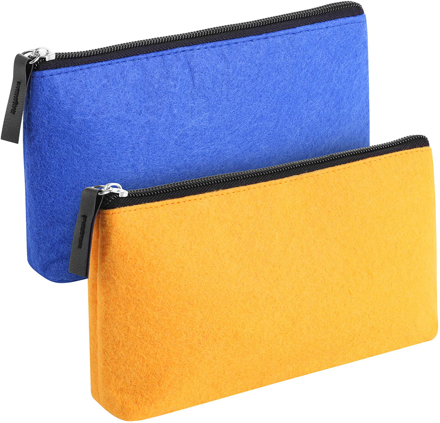 Mr. Pen- Pencil Case, Pencil Pouch, 2 Pack, Yellow and Blue, Felt Fabric Pencil Case, Pen Bag, Pencil pouch Small, Pen Case, School Supplies, Pencil Case, Pencil Bags, Pencil Pouches with Zipper