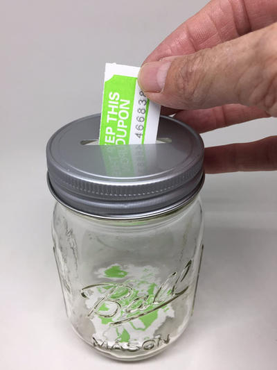 1 Mason Jar with 1 Piece Slotted Lid Regular Mouth Pint 16 Oz Piggy Bank for All Ages (Clear)