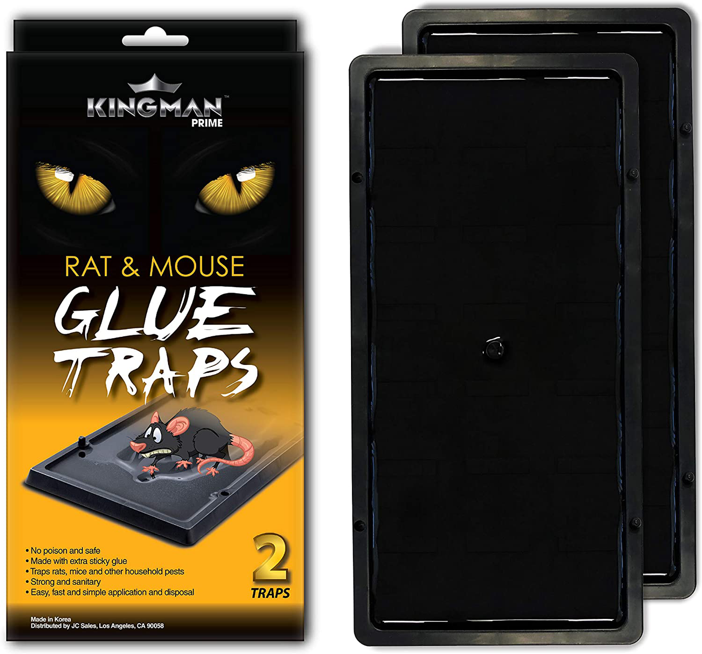 KINGMAN PRIME Rat Mouse Rodent Pest Glue Trap (Large Size) Tray Heavy Duty