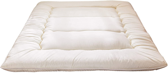 Japanese Floor Mattress Futon Mattress Queen Size, Thicken Tatami Mat Sleeping Pad Foldable Roll Up Mattress Trifold Mattress Pad Guest Mattress Bed Floor Bed（Off White,Queen Size