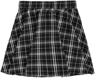 SOLY HUX Women's Plus Size Elastic Waist Flared Casual Mini Skater Skirt