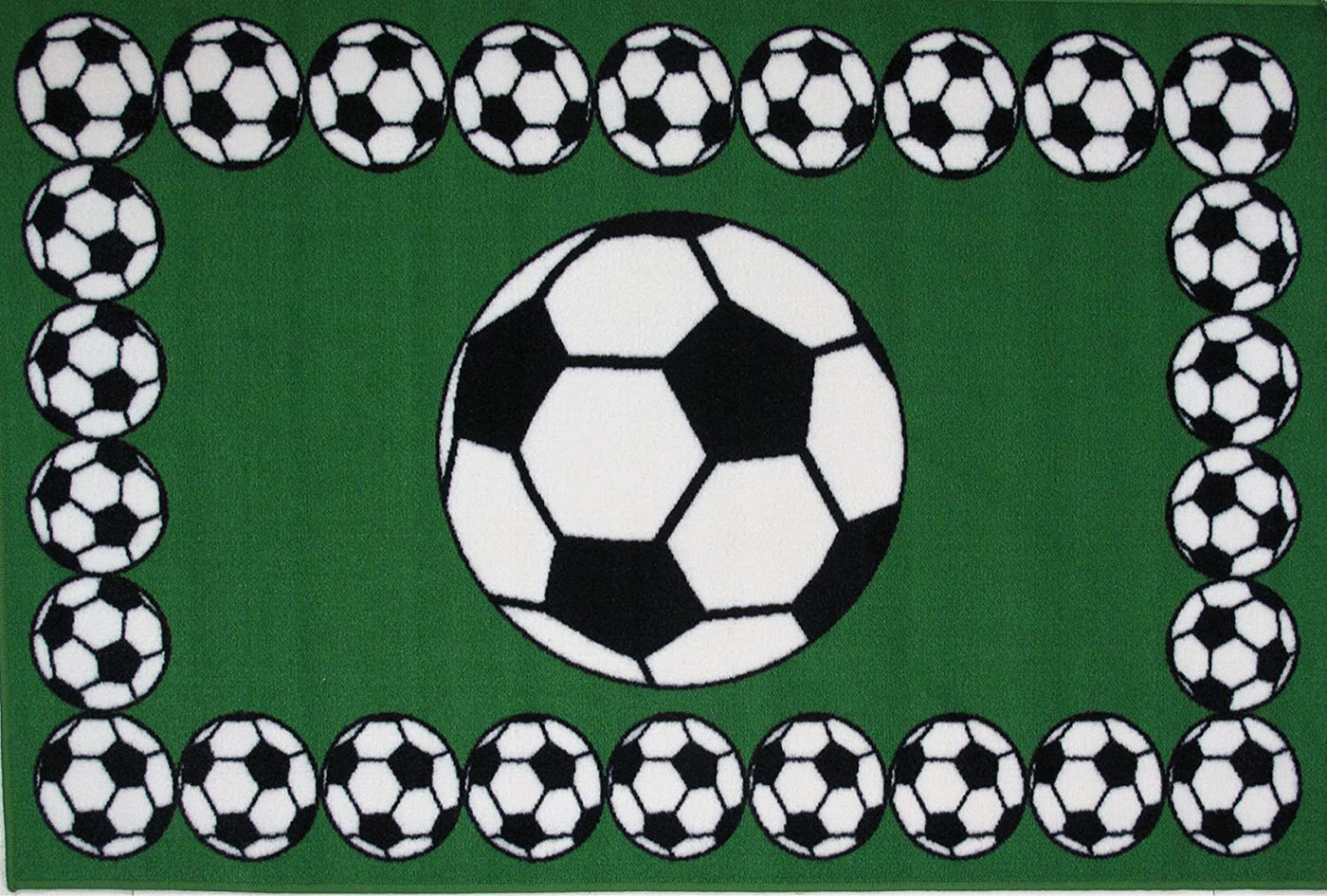 Fun Rugs Soccer Time Accent Rug, 39-Inch by 58-Inch