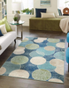 Unique Loom Chromatic Collection Modern Abstract Rustic Area Rug, 5' x 8', Blue/Beige