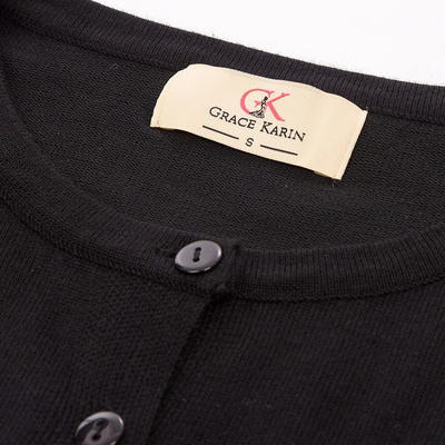 GRACE KARIN Women's Long Sleeve Button Down Crew Neck Classic Sweater Knit Cardigan
