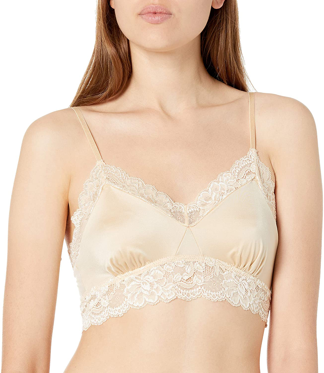 Mae Women's Microfiber Longline Lace Bralette (for A-C cups)