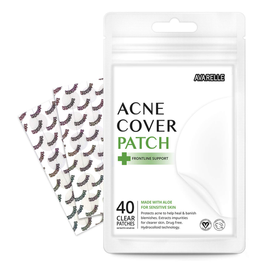 Avarelle Acne Cover Patch Frontline Support Hydrocolloid. Aloe Oil for Sensitive Skin. Certified Vegan & Cruelty-Free (SUPPORT / 40 COUNT)