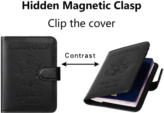Passport Holder Cover Wallet RFID Blocking Leather Card Case Travel Accessories for Women Men
