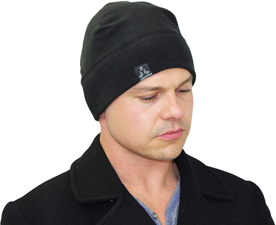 Temple Tape Tactical Fleece Watch Cap Beanie – Skull Cap Fleece Hat - Mens & Women