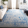 Safavieh Adirondack Collection ADR109A Oriental Distressed Non-Shedding Stain Resistant Living Room Bedroom Area Rug, 4' x 4' Square, Grey / Blue