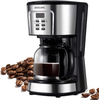BOSCARE 12 Cup Coffee Maker Programmable Drip Coffee Maker: Mini Coffee Machine with Auto Shut-off | Strength Control | Silver Black
