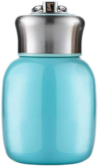 Mini 7 oz Stainless Steel Water Bottle, Small Vacuum Insulated Water Bottle Leak Proof Sport Tumbler Cup Hot and Cold Water Bottle for Women Girls Kids Gift Milk Tea Lunch (Skyblue)