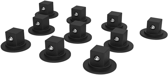 Precision Defined Aluminum Tool Socket Holder Replacement Clips, 3/8-Inch, 10-Pack, Spring Loaded Ball Bearing | Metric or SAE Sockets