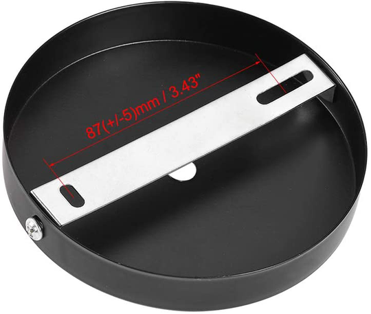 uxcell Retro Light Canopy Kit Wall Sconce Lamp Plate Fixture 120mm 4.7Inch Black