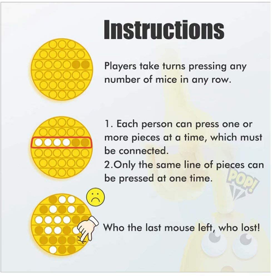 Realistic Silicone Push Pop It Fidget Toy - Sensory, Anxiety, Autism Toy