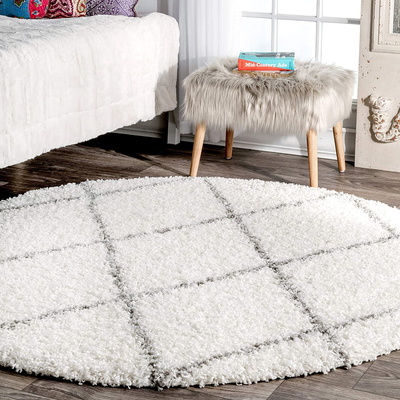 nuLOOM Tess Cozy Soft & Plush Modern Area Rug, 6' Round, White